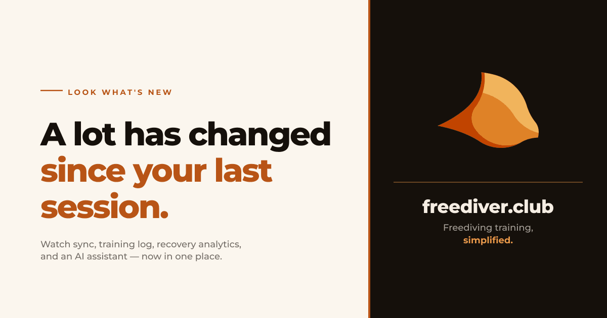 A lot has changed in freediver.club