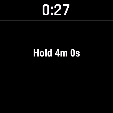 Workout in progress on Garmin watch
